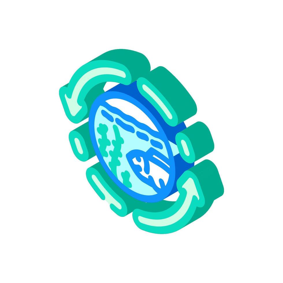 marine ecosystem world ocean isometric icon illustration vector
