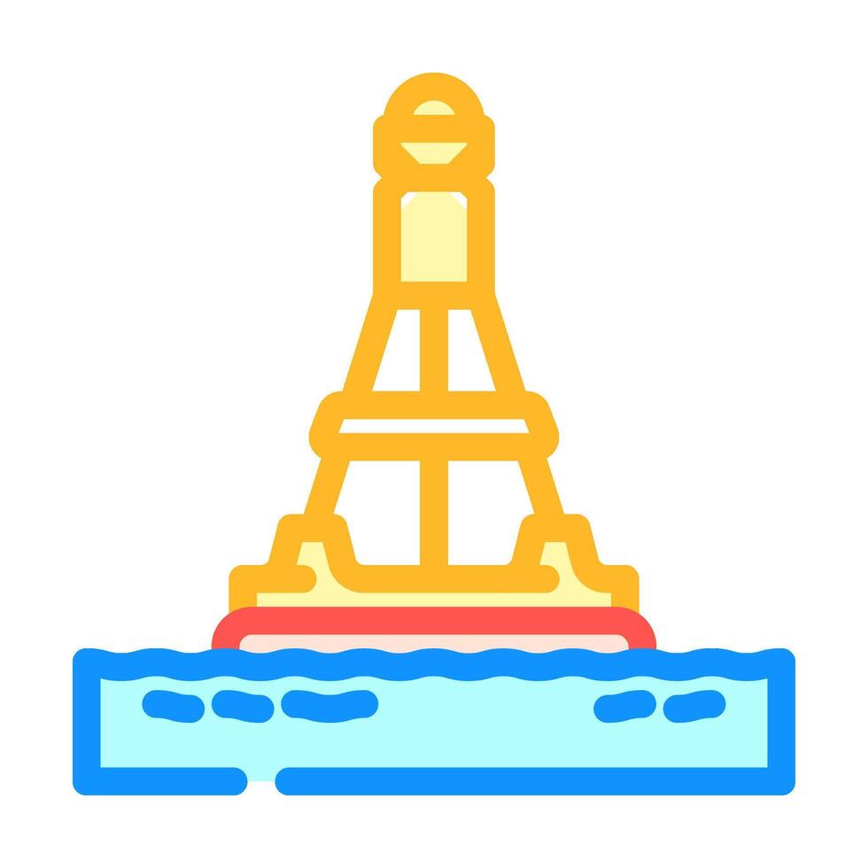oceanographic buoy world ocean color icon illustration vector