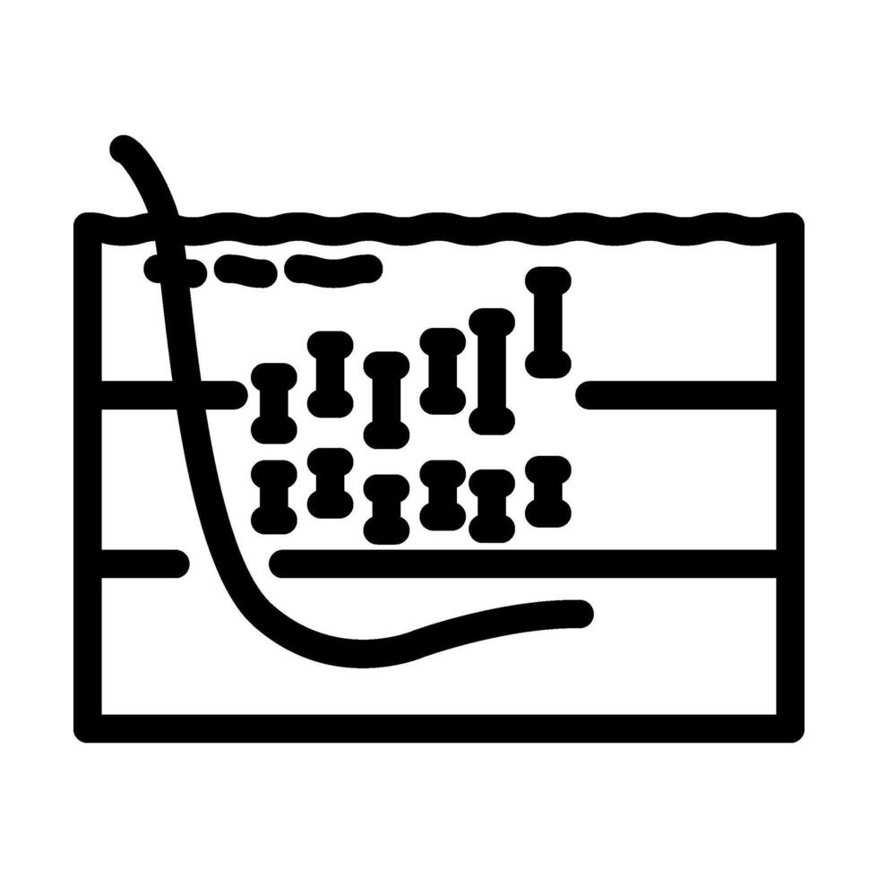 ocean acidification chart world ocean line icon illustration vector