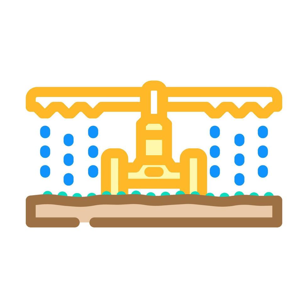 irrigation system agri tech color icon illustration vector