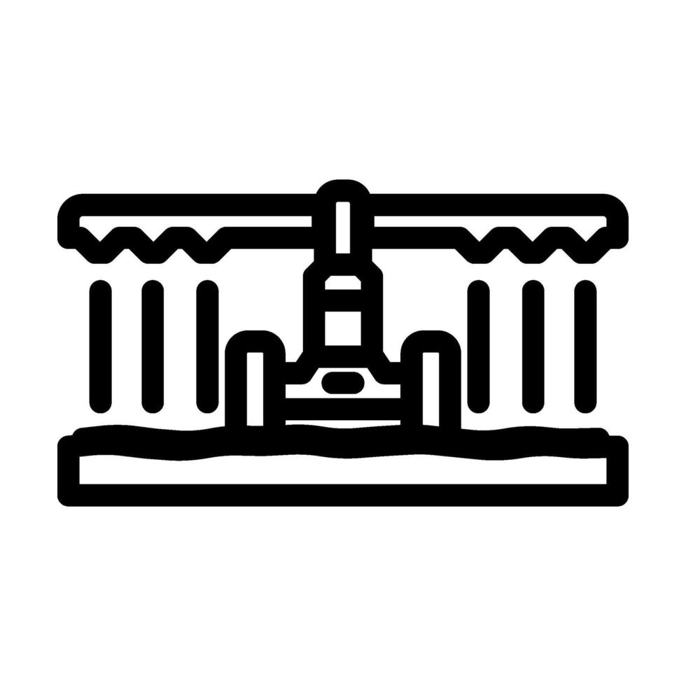 irrigation system agri tech line icon illustration vector