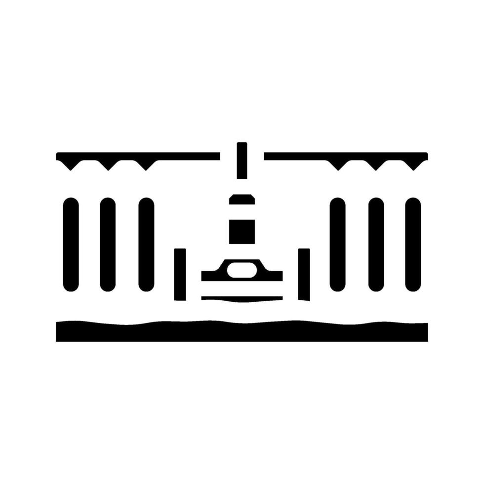 irrigation system agri tech glyph icon illustration vector