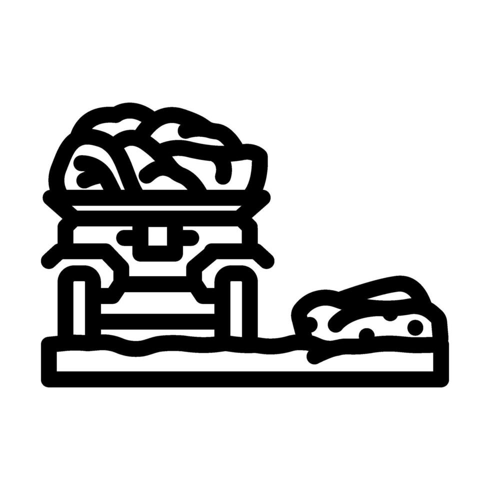 crop agri tech line icon illustration vector