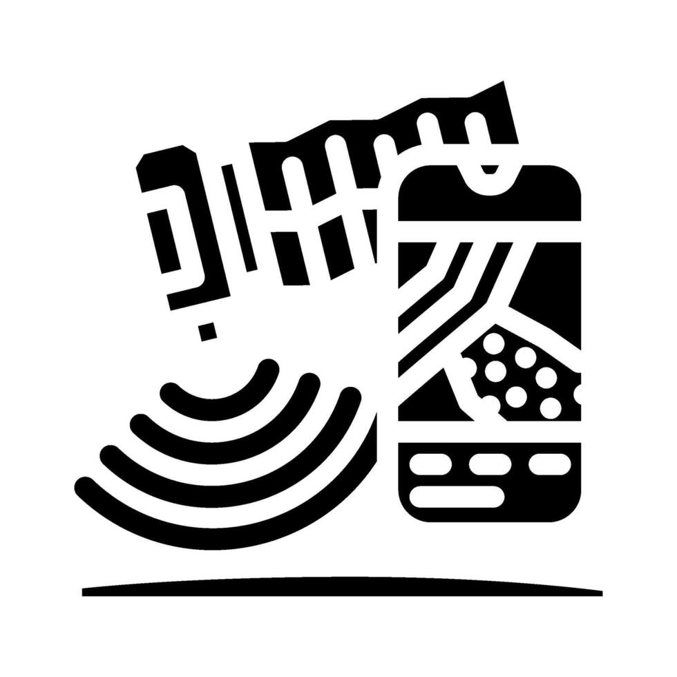 satellite for field mapping glyph icon illustration vector