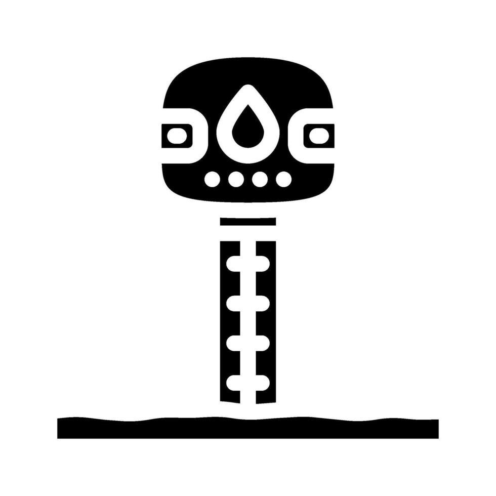 soil moisture sensor agri tech glyph icon illustration vector
