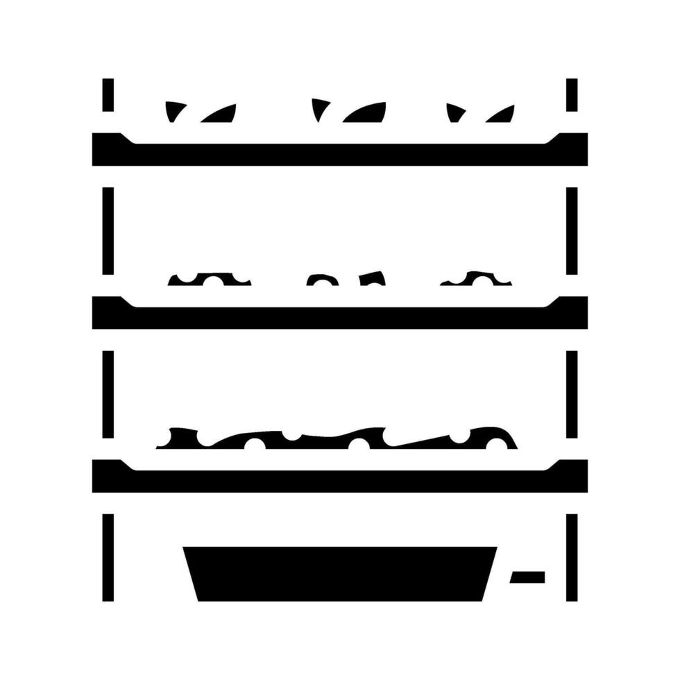 vertical farming rack agri tech glyph icon illustration vector