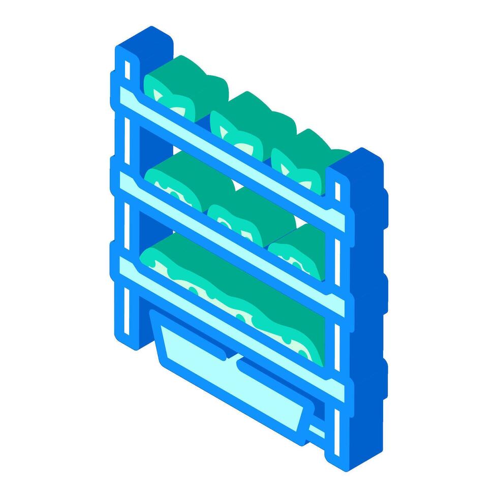 vertical farming rack agri tech isometric icon illustration vector