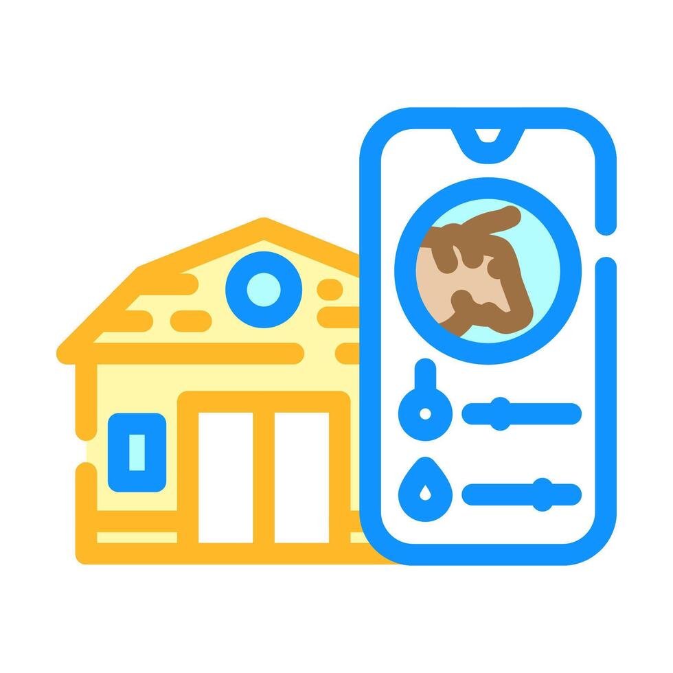 smart barn agri tech color icon illustration vector
