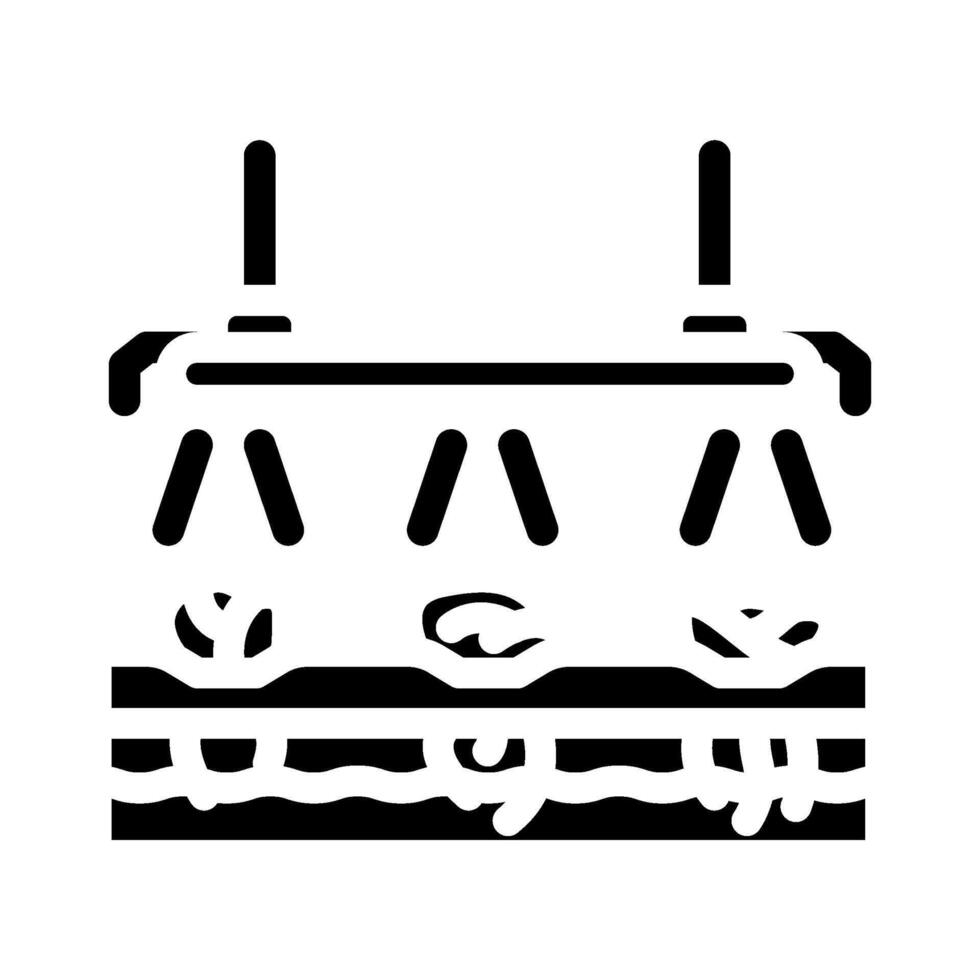 hydroponics system agri tech glyph icon illustration vector