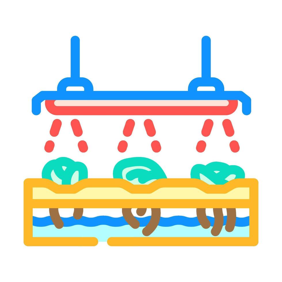 hydroponics system agri tech color icon illustration vector