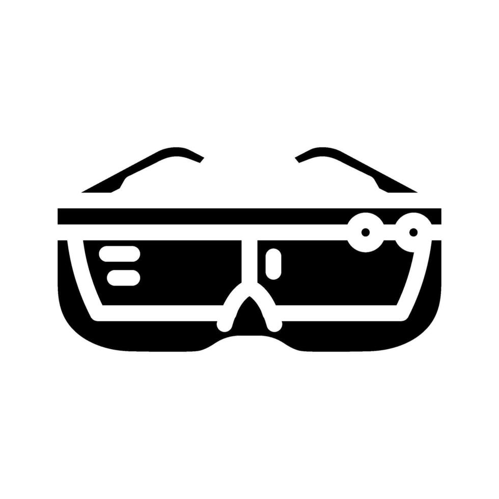smart headset augmented reality glyph icon illustration vector