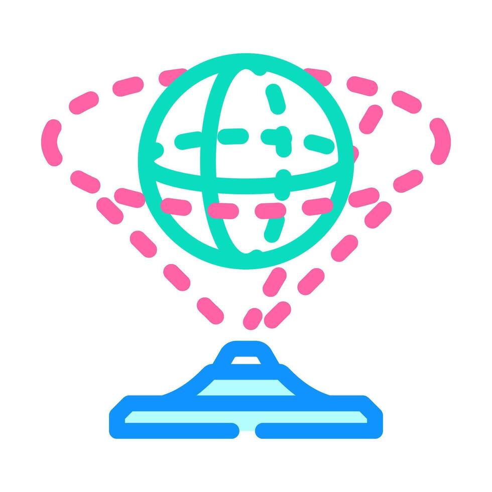 hologram augmented reality color icon illustration vector