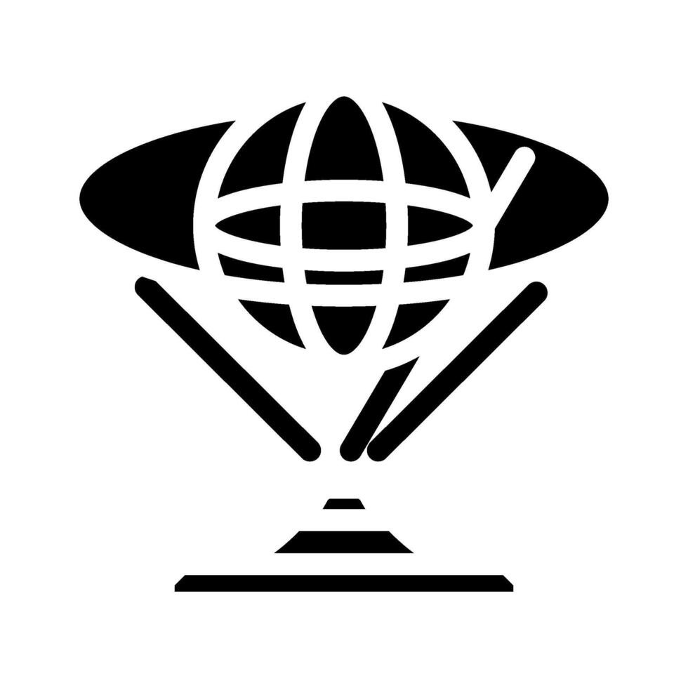hologram augmented reality glyph icon illustration vector