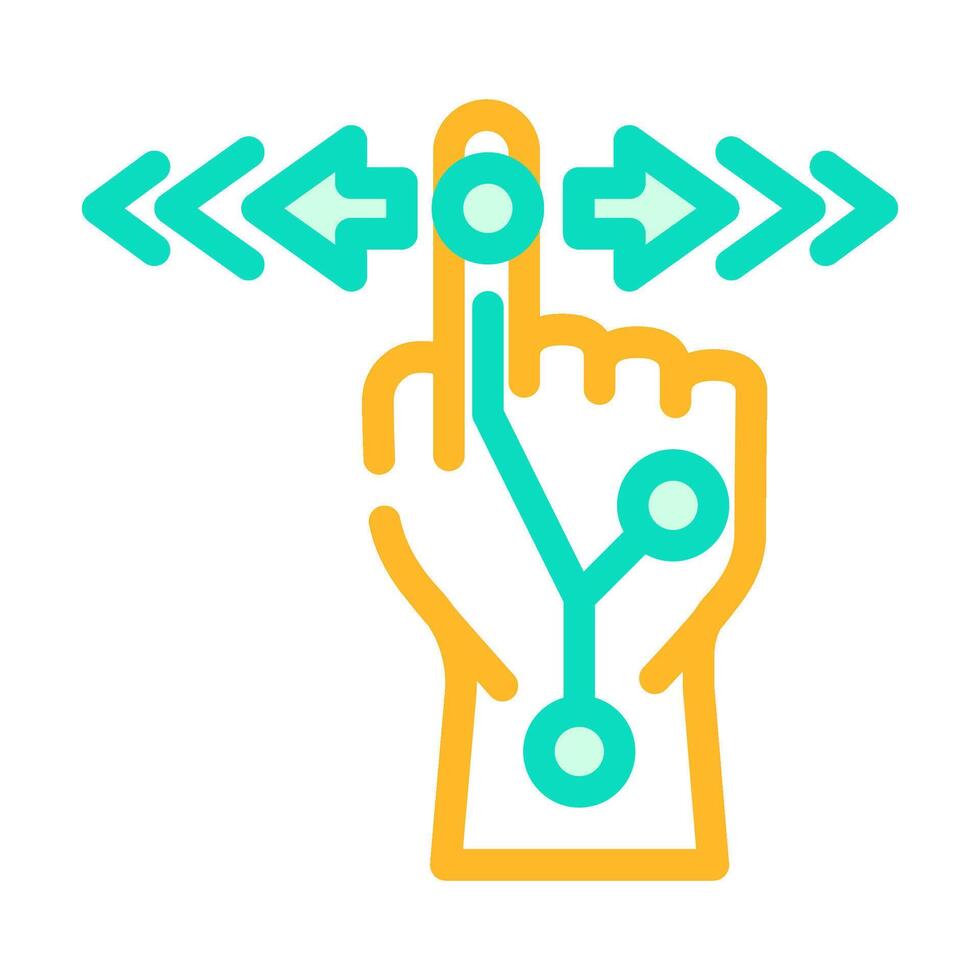 gesture control augmented reality color icon illustration vector