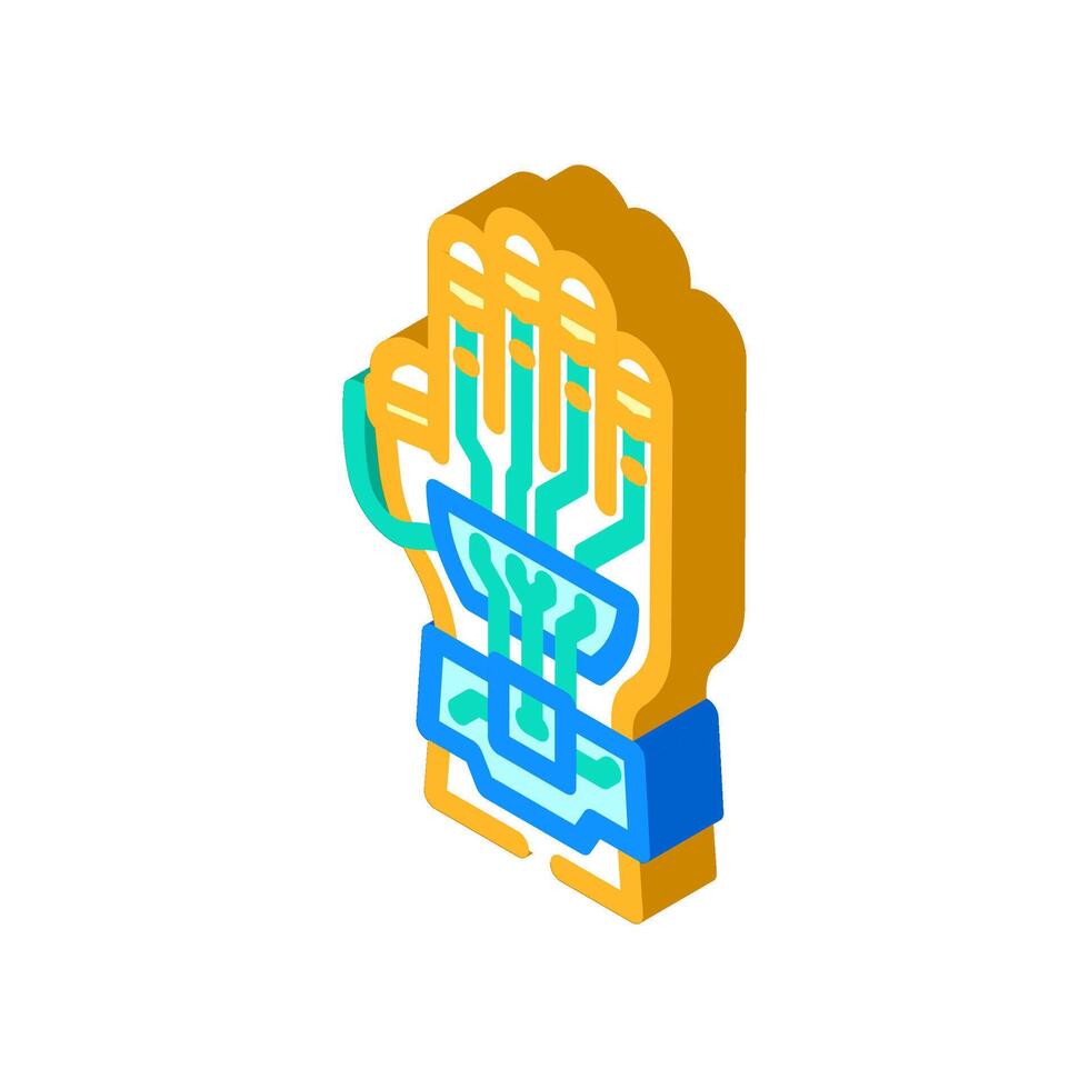 augmented hand augmented reality isometric icon illustration vector