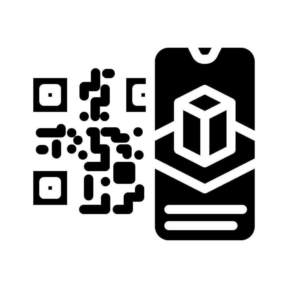 ar marker augmented reality glyph icon illustration vector