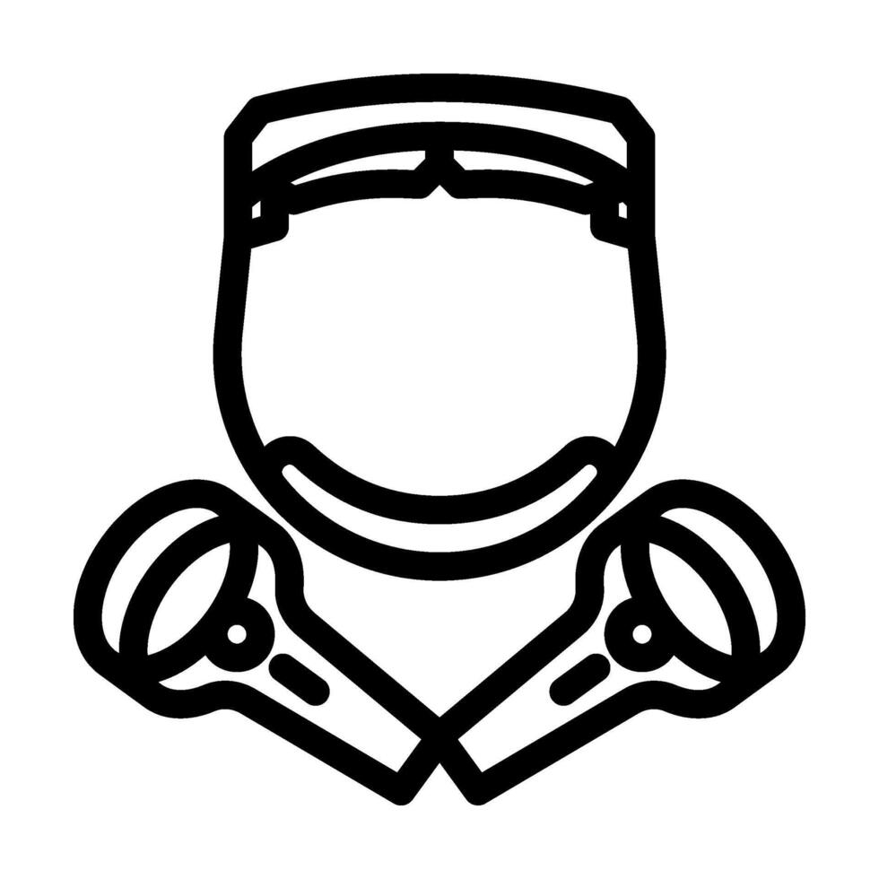 mixed reality headset augmented reality line icon illustration vector