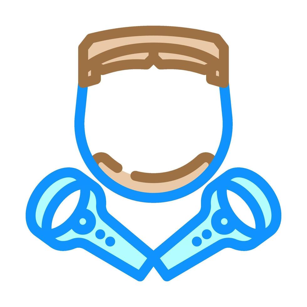 mixed reality headset augmented reality color icon illustration vector