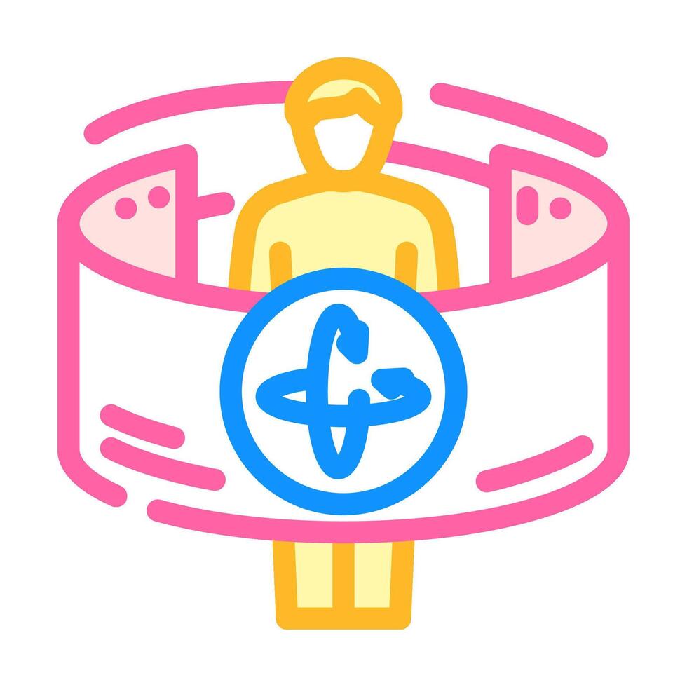 virtual tour augmented reality color icon illustration vector