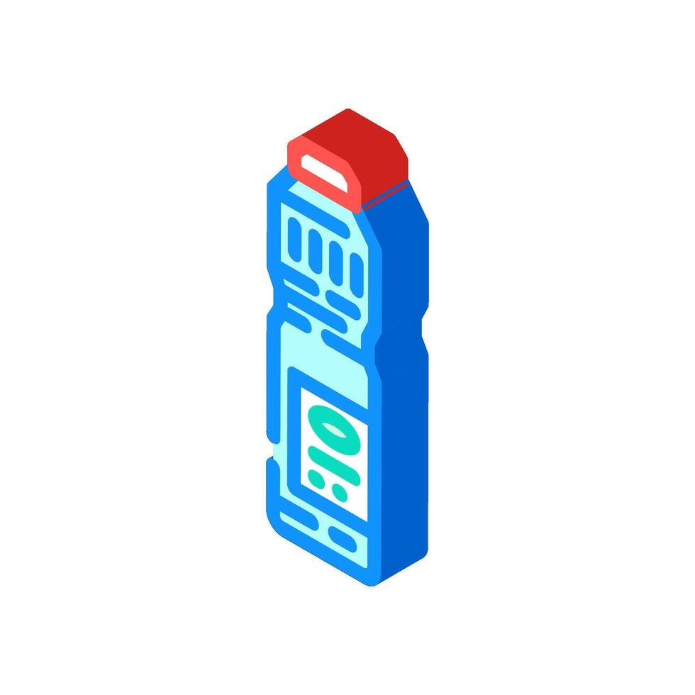 bottle bleach isometric icon illustration vector