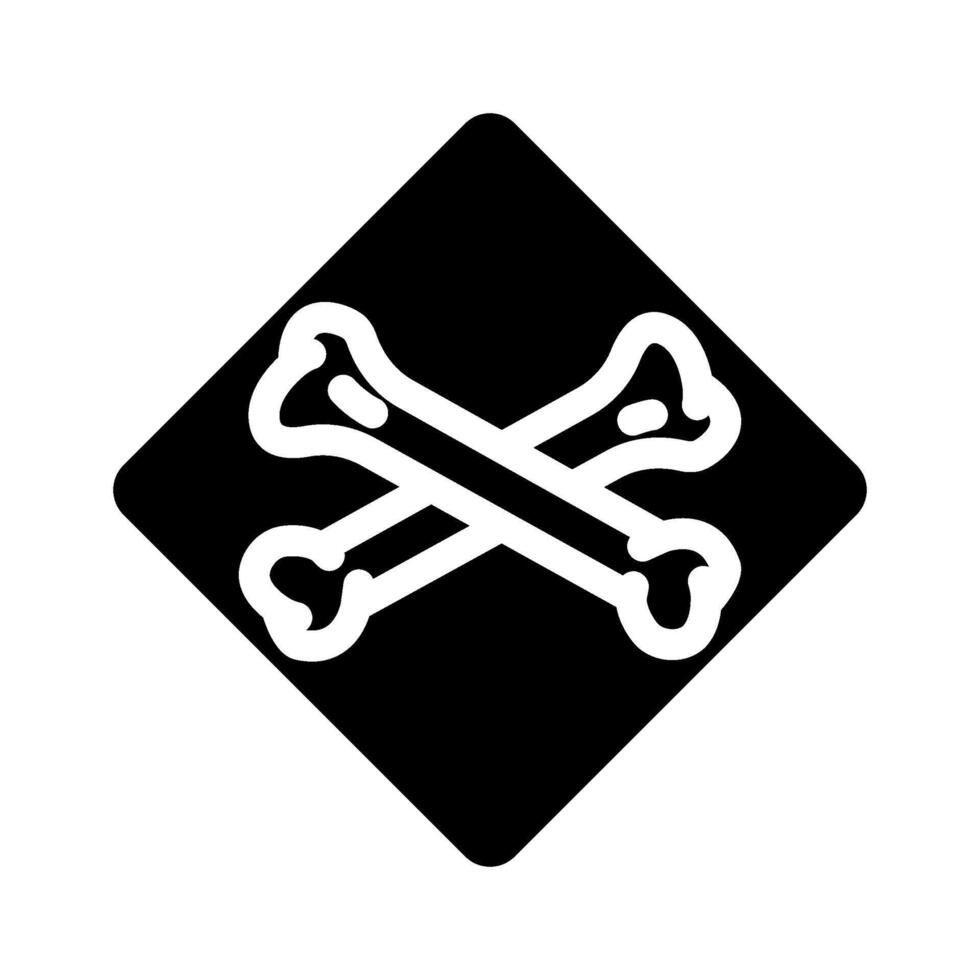 crossbones bleach glyph icon illustration vector