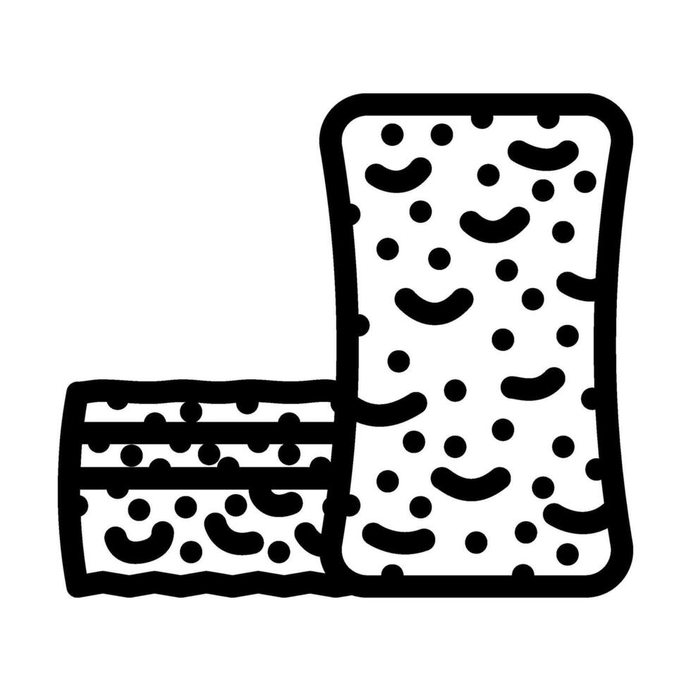 cleaning sponge bleach line icon illustration vector