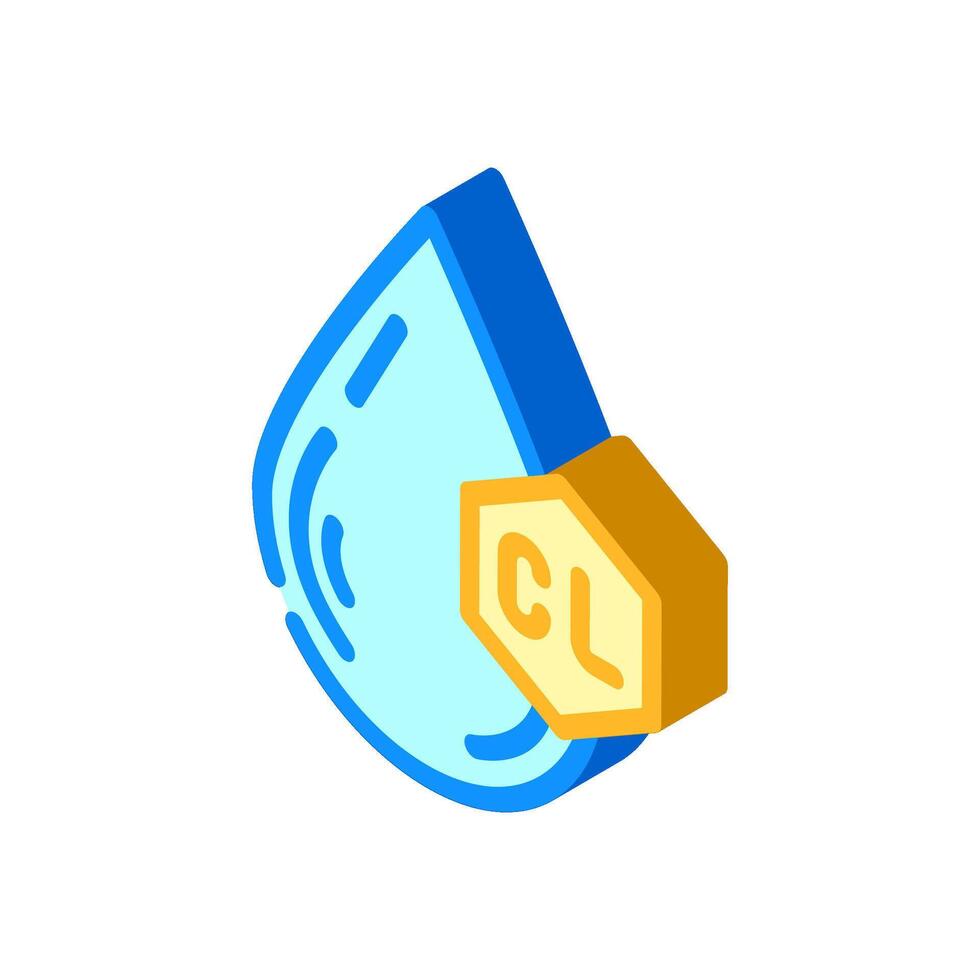 droplet bleach isometric icon illustration vector