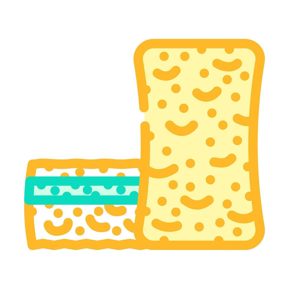 cleaning sponge bleach color icon illustration vector