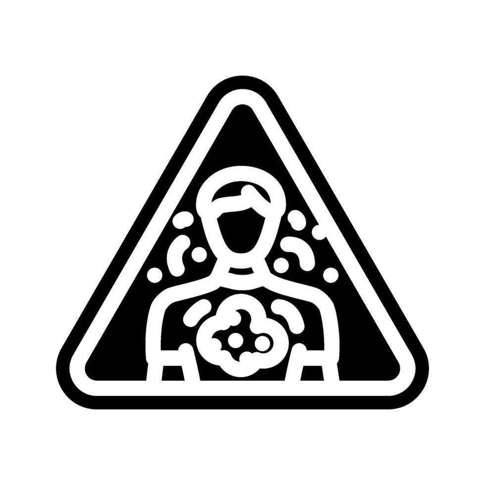 fume warning bleach glyph icon illustration vector