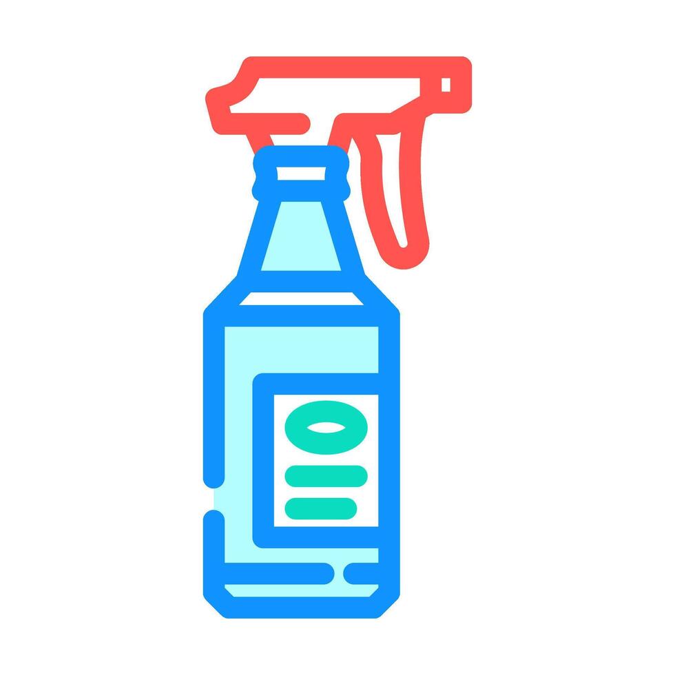 spray bottle bleach color icon illustration vector