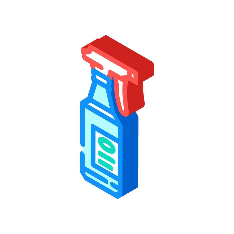 spray bottle bleach isometric icon illustration vector