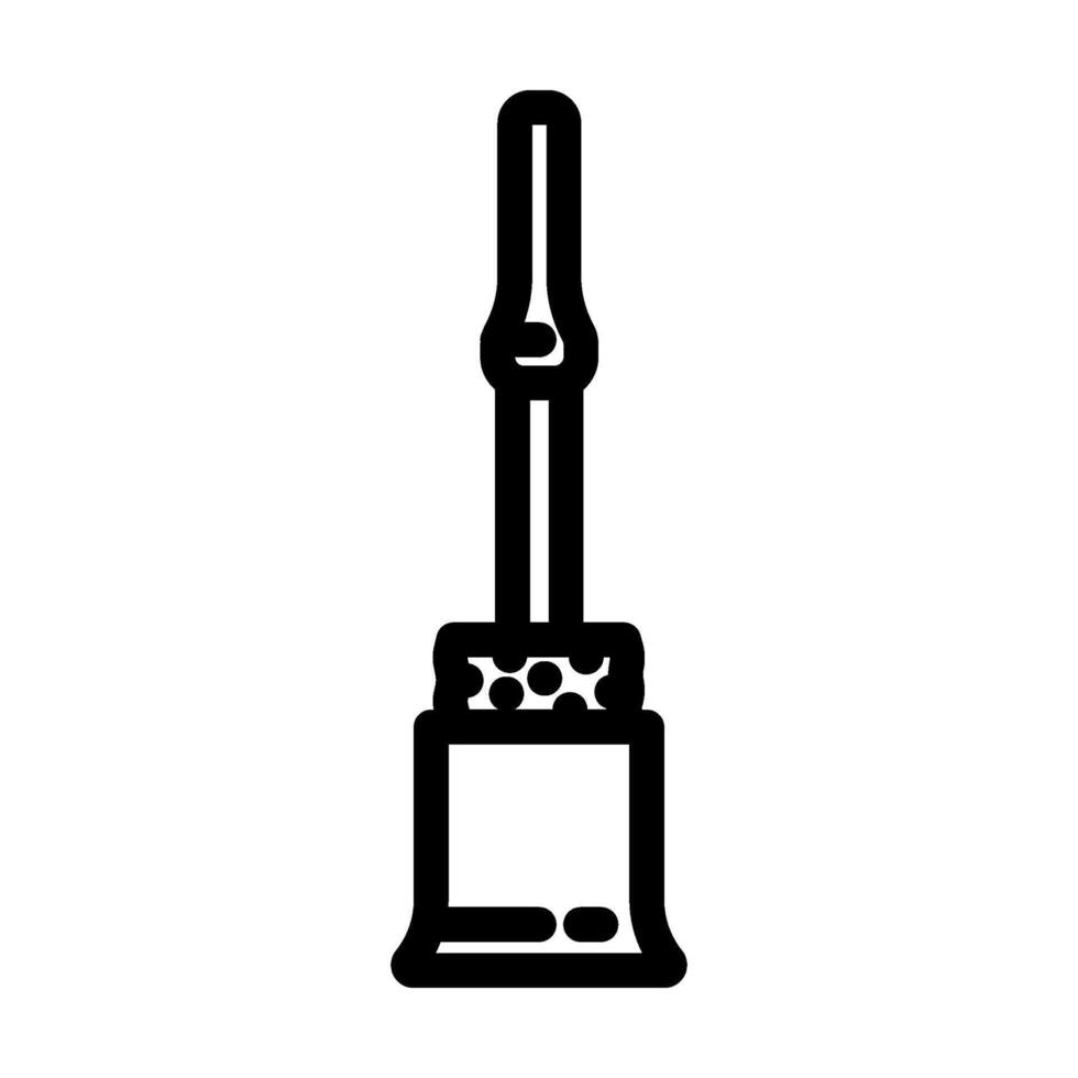 toilet brush bleach line icon illustration vector