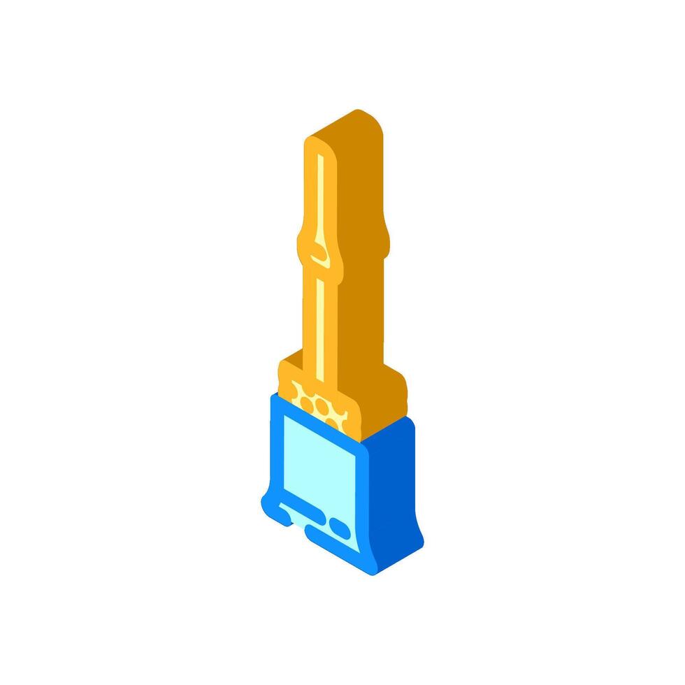 toilet brush bleach isometric icon illustration vector