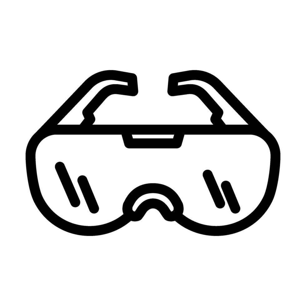 safety goggles bleach line icon illustration vector