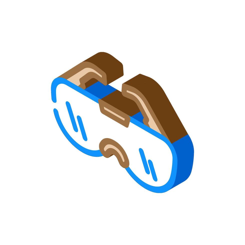 safety goggles bleach isometric icon illustration vector