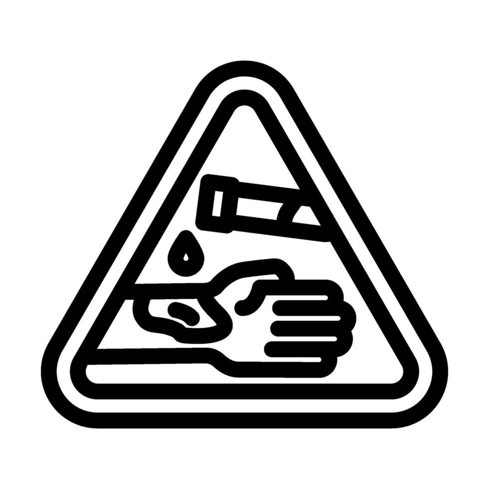 corrosive bleach line icon illustration vector