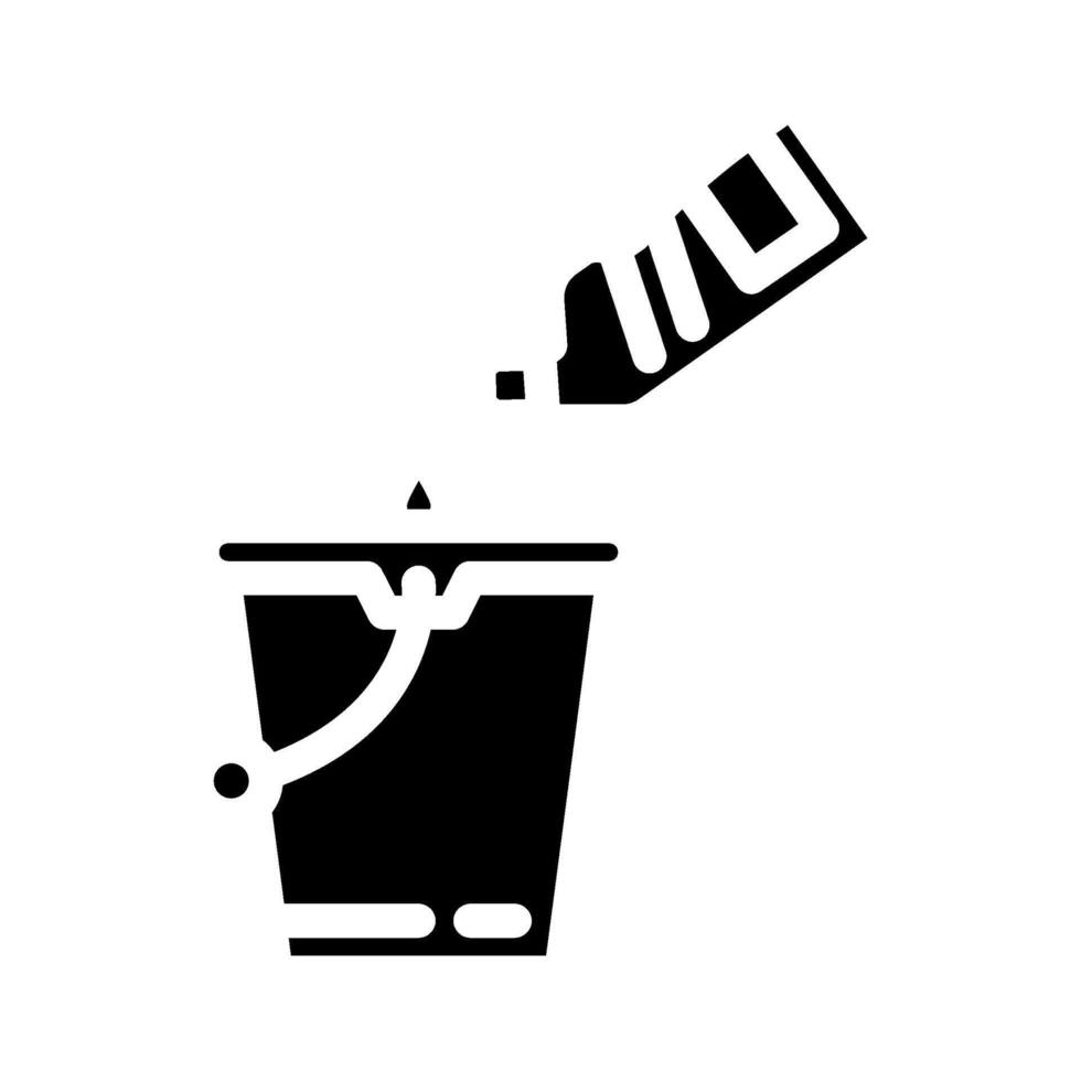 bucket bleach glyph icon illustration vector