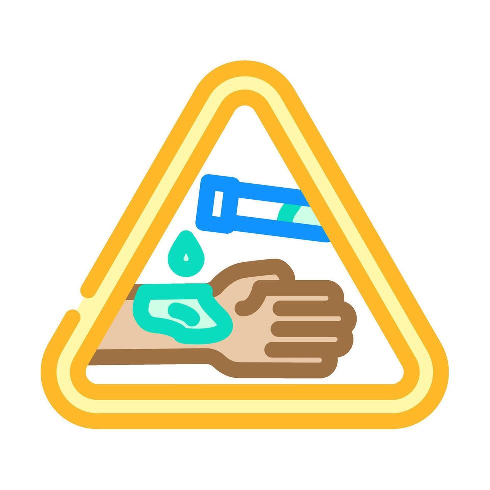 corrosive bleach color icon illustration vector