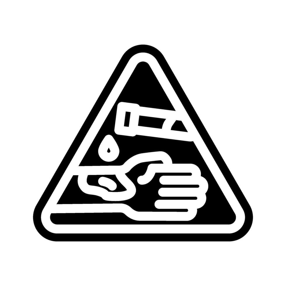 corrosive bleach glyph icon illustration vector