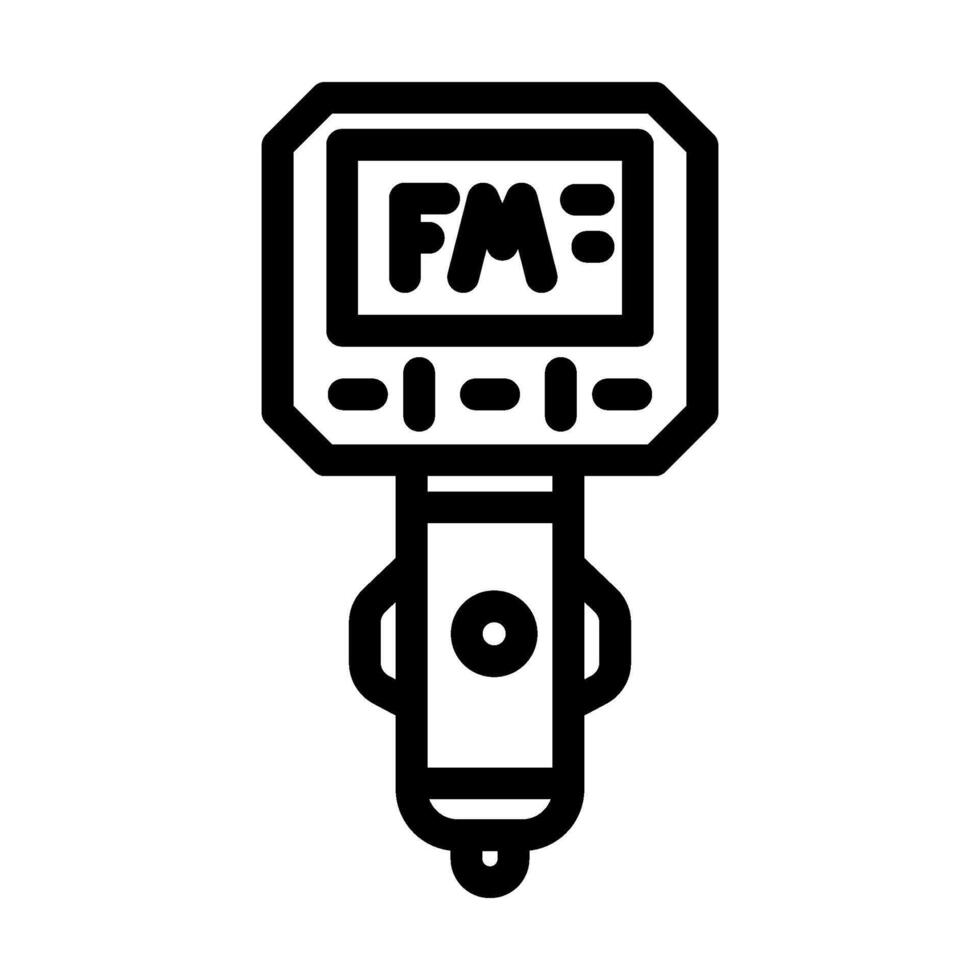 fm transmitter accessory line icon illustration vector