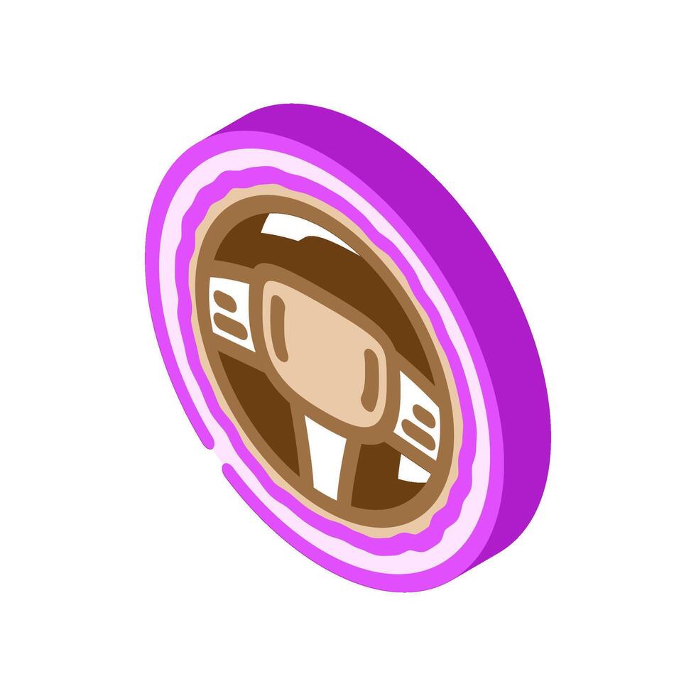 steering wheel cover accessory isometric icon illustration vector