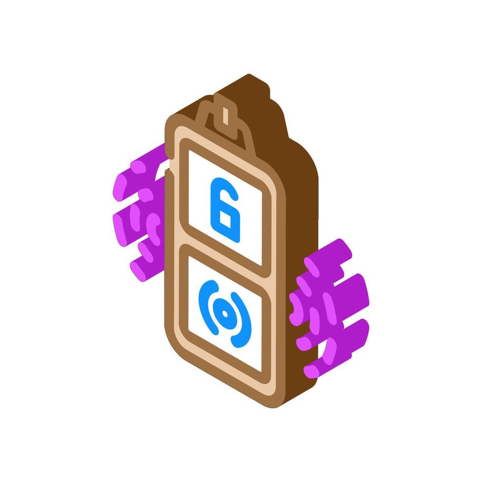 key finder accessory isometric icon illustration vector
