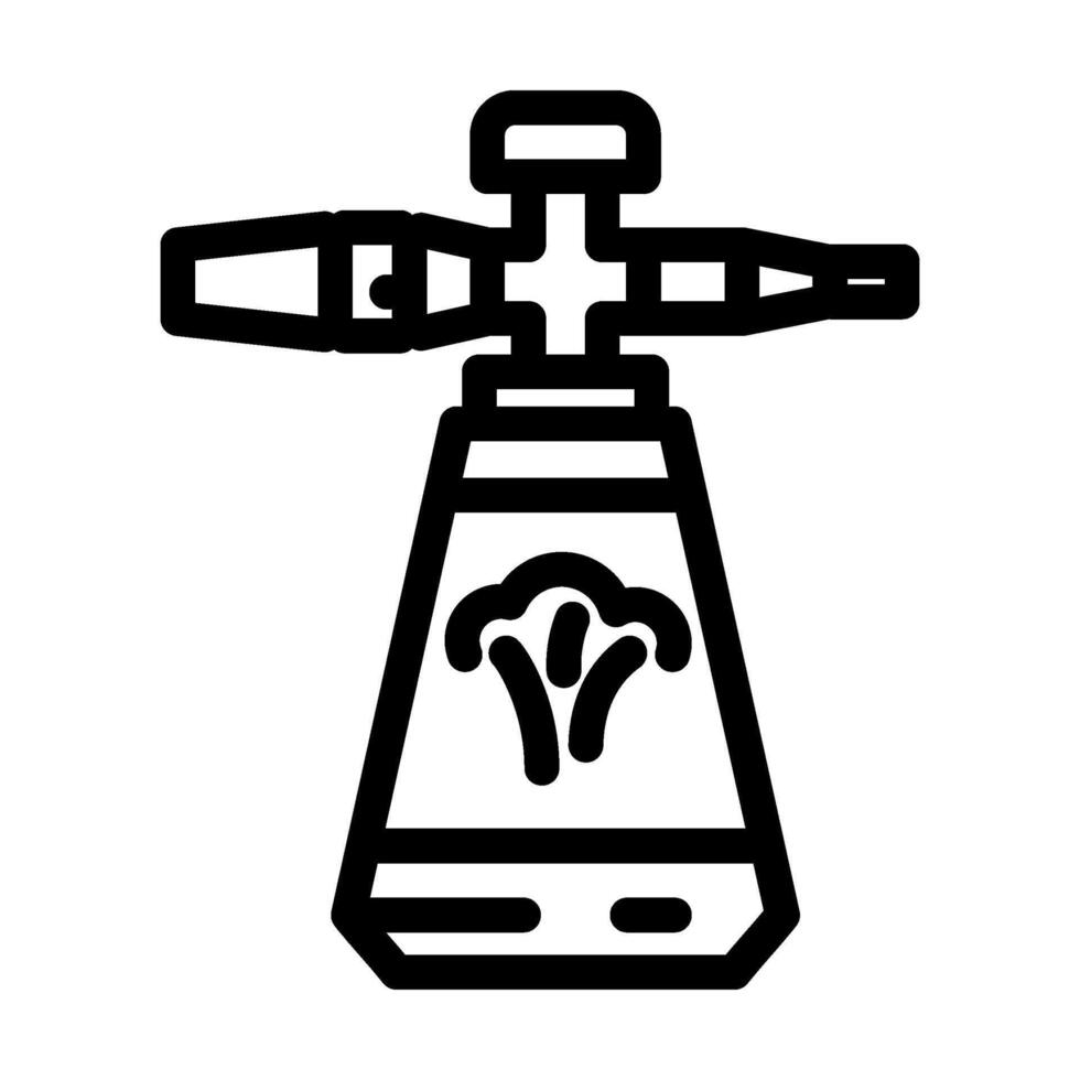 foam cannon car care line icon illustration vector
