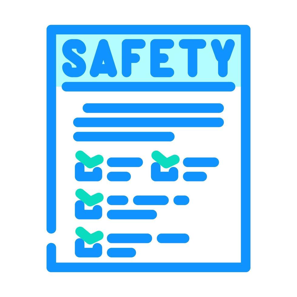 safety checklist injury prevention color icon illustration vector