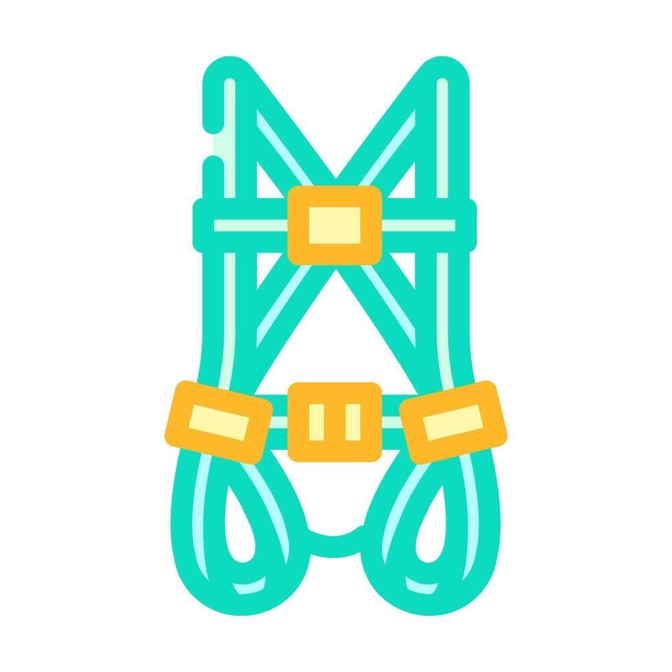 safety harness injury prevention color icon illustration vector