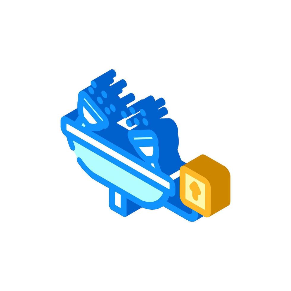 emergency eye wash station isometric icon illustration vector