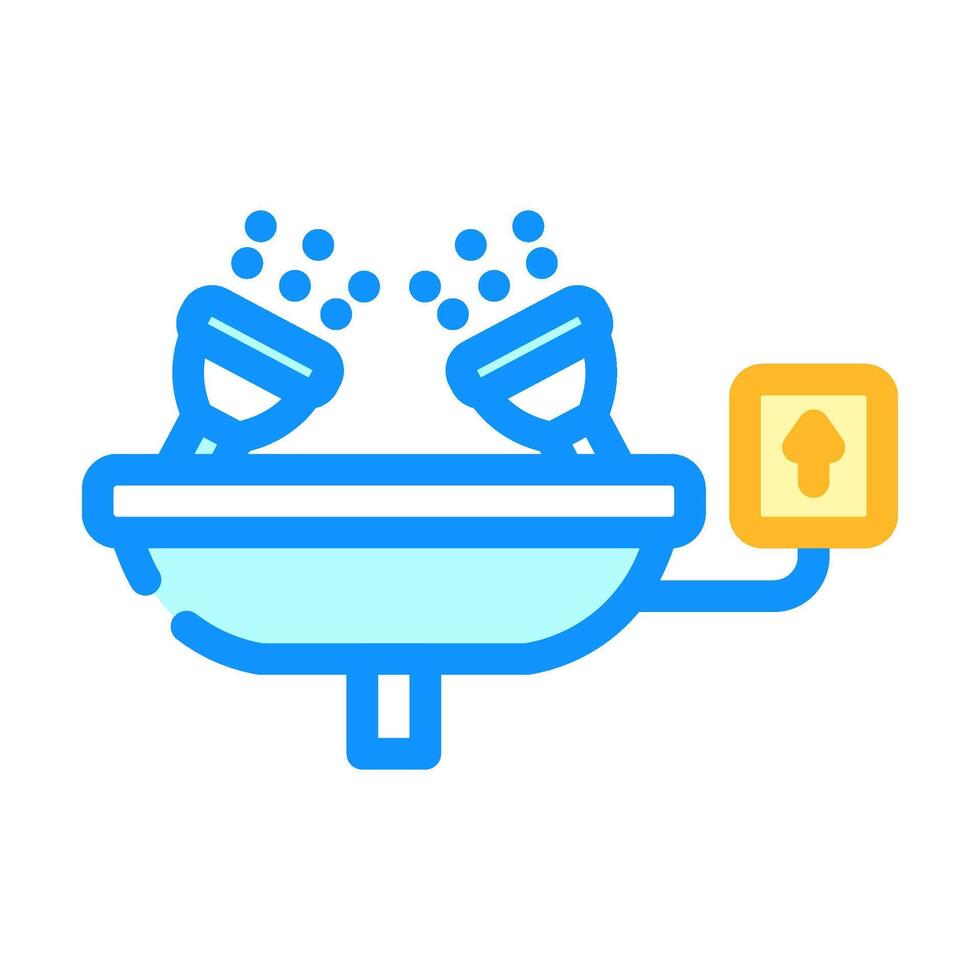 emergency eye wash station color icon illustration vector