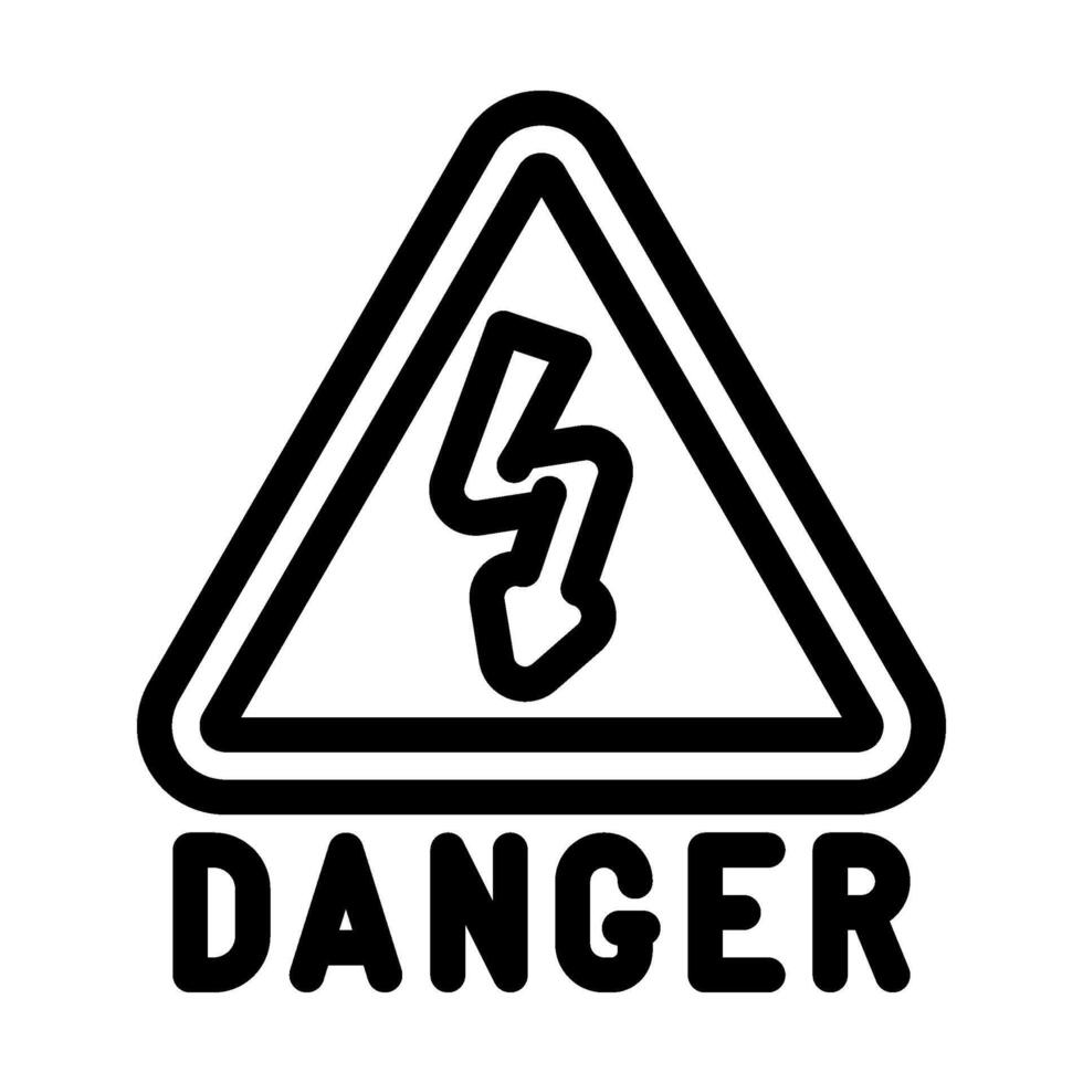 electrical safety injury prevention line icon illustration vector