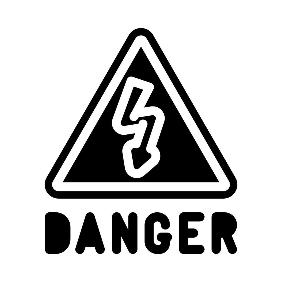 electrical safety injury prevention glyph icon illustration vector