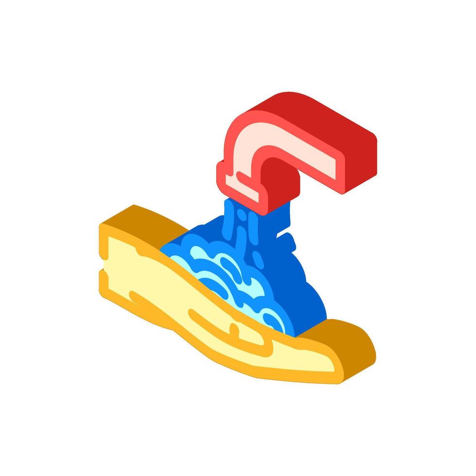 handwashing reminder isometric icon illustration vector